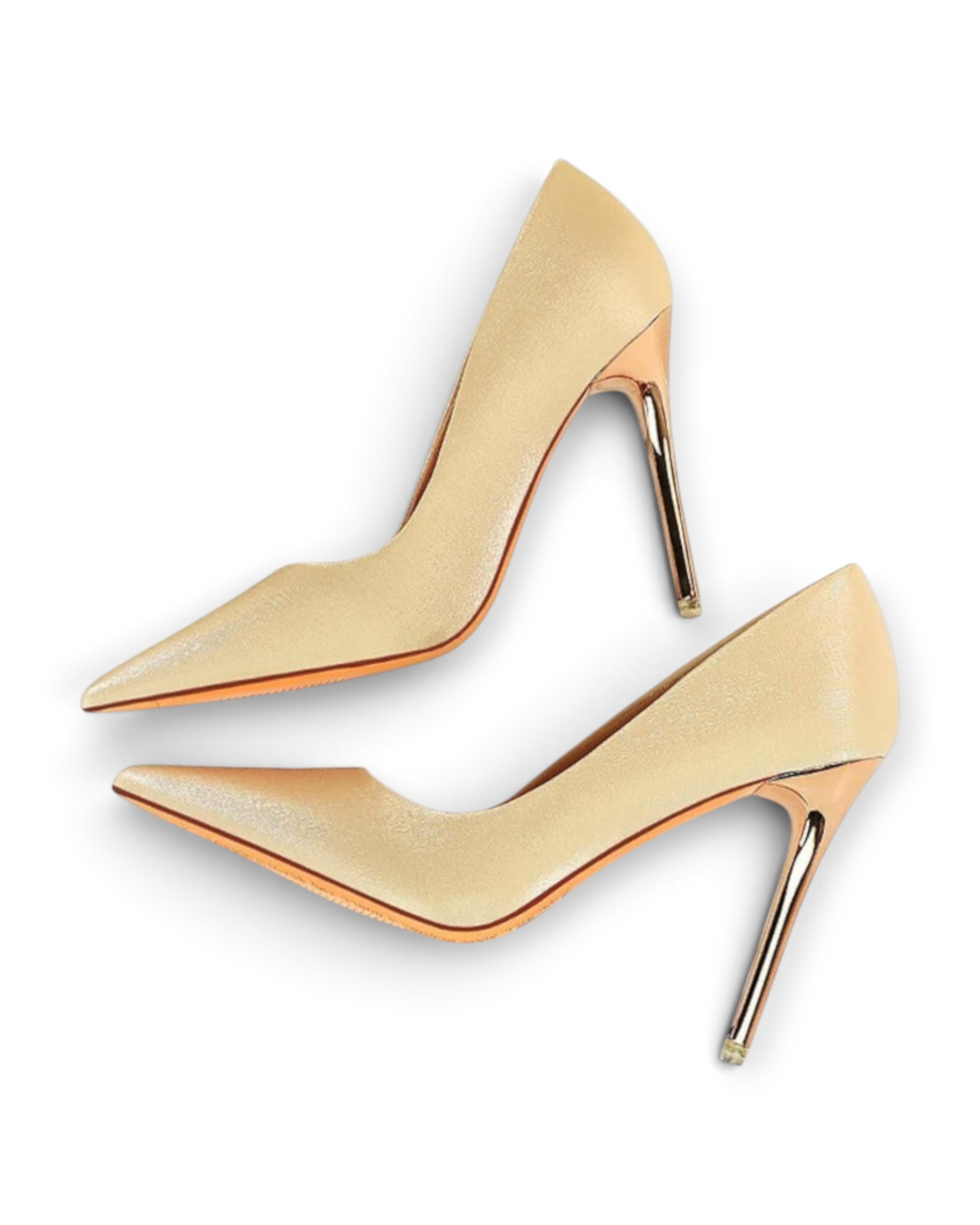 Escarpins Nuit d’Étoffe LUDOVISI – talon doré beige