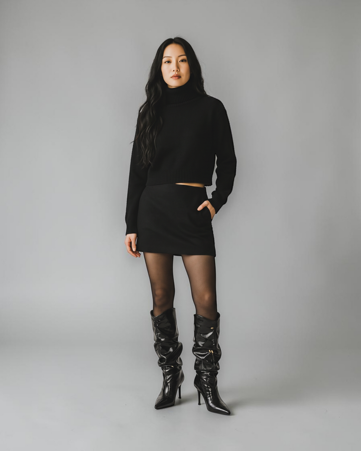 Bottes Sienna LUDOVISI – vue portée noire