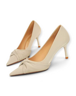 Escarpins Ruban Couture LUDOVISI – nœud beige
