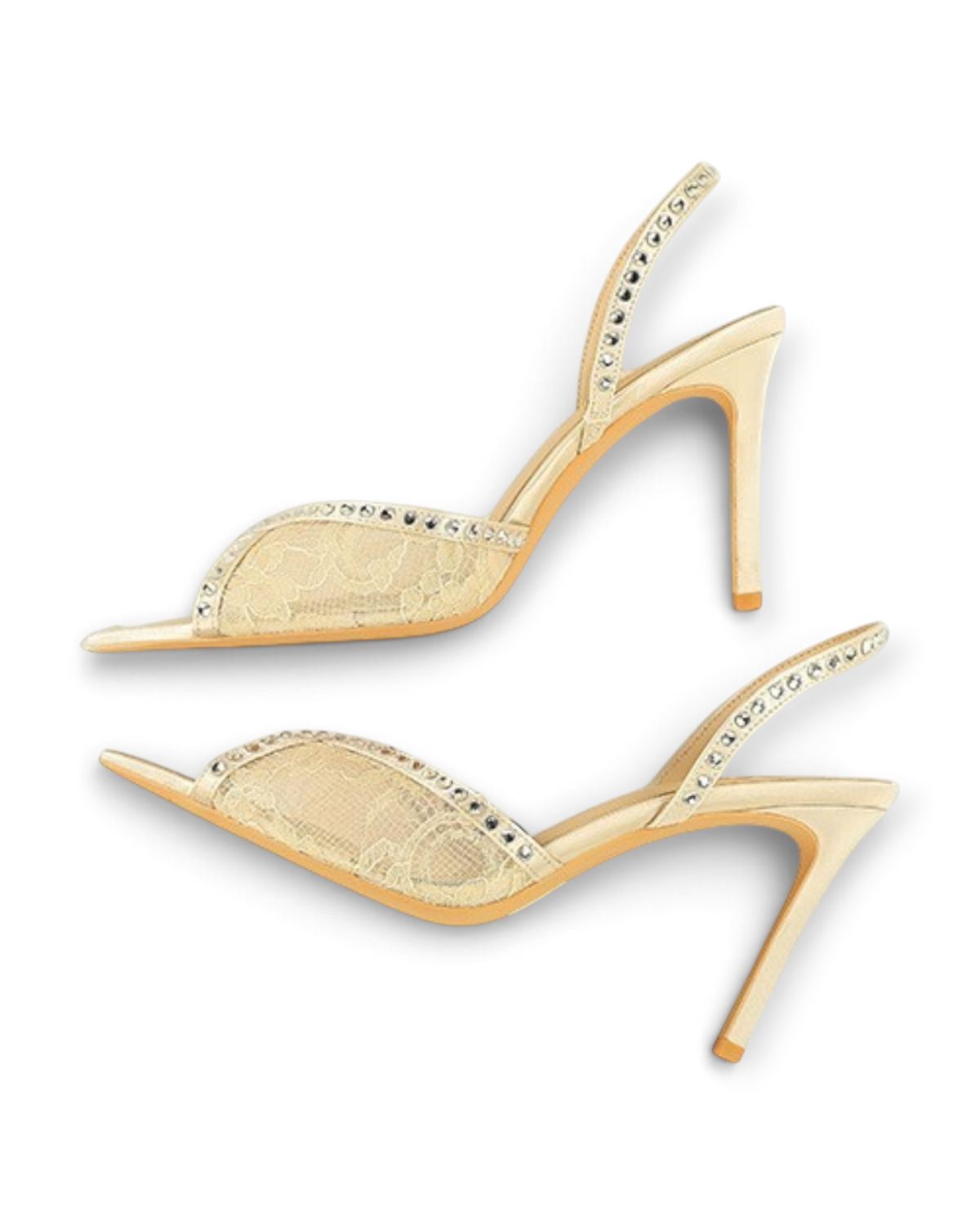 Escarpins Voile LUDOVISI – dentelle beige