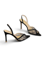 Escarpins Voile LUDOVISI – détail dentelle noire