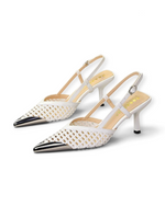 Escarpins Tressés LUDOVISI – profil blanc