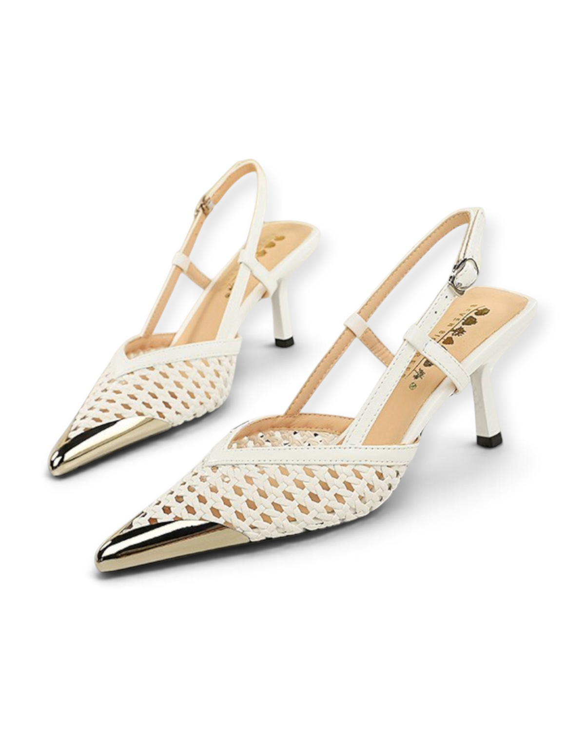 Escarpins Tressés LUDOVISI – maille blanche