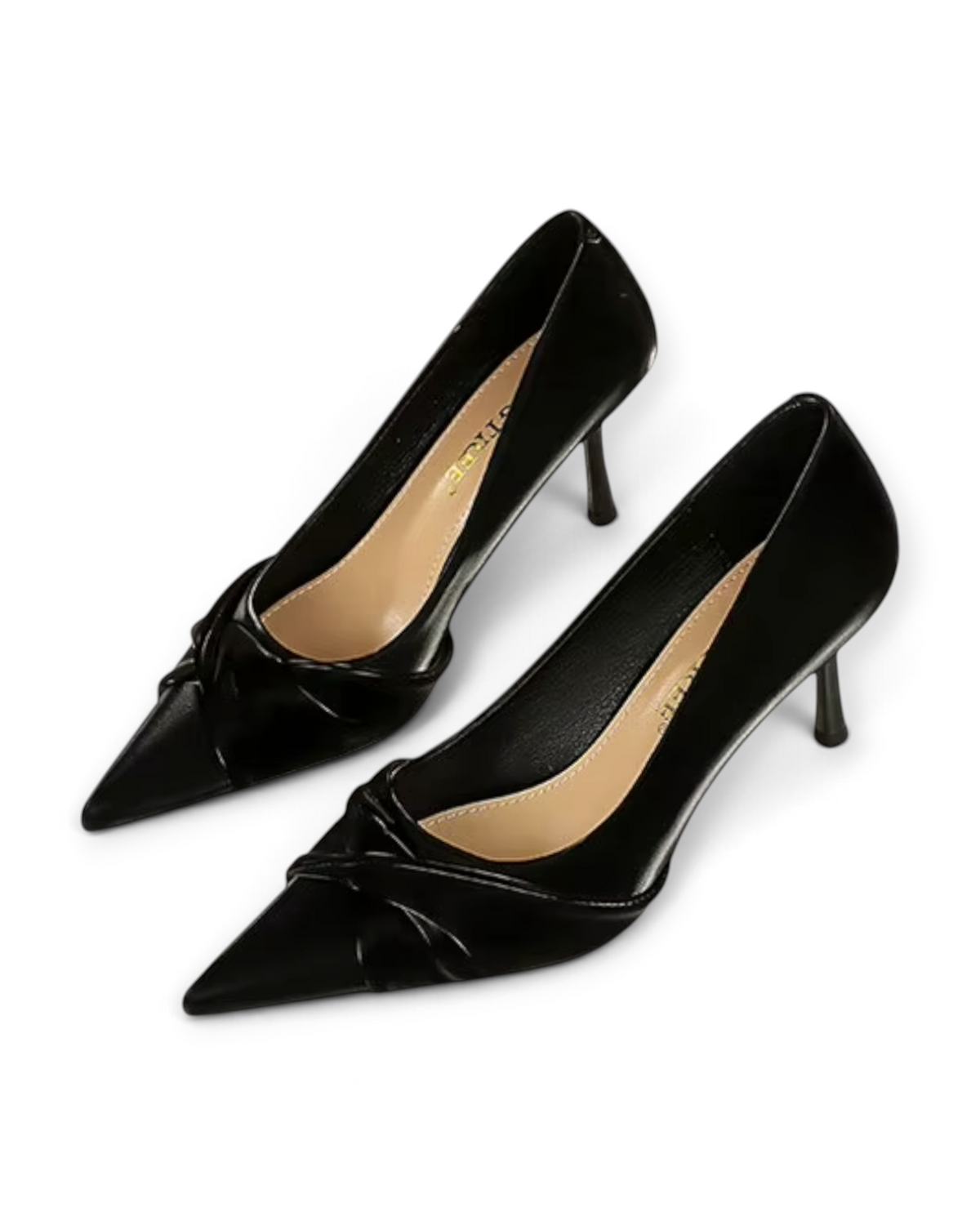 Escarpins Ruban Couture LUDOVISI – bout pointu noir