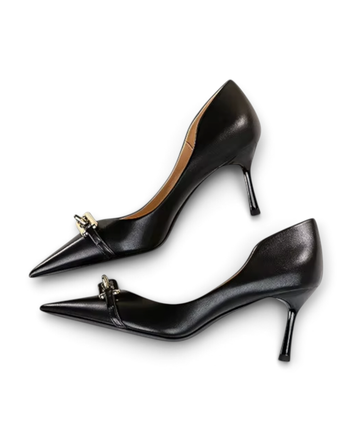 Escarpins Bouton d’Or LUDOVISI – vue latérale noire