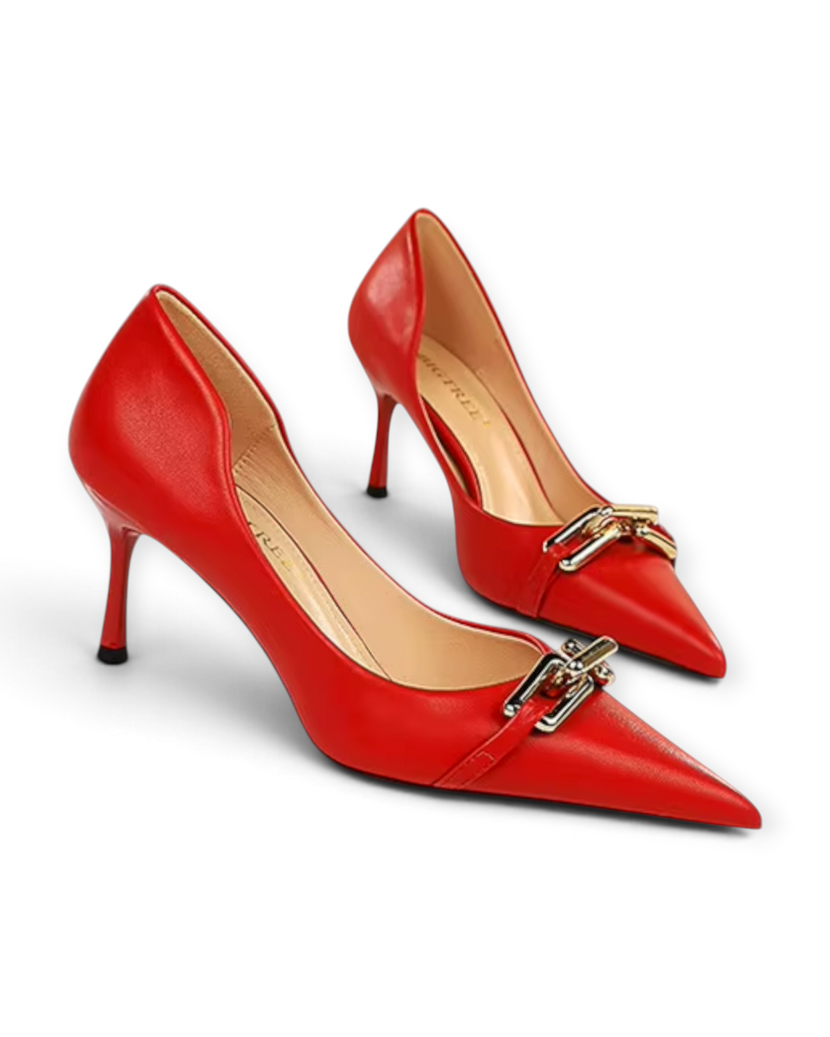 Escarpins Bouton d’Or LUDOVISI – détail doré rouge