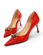 Escarpins Bouton d’Or LUDOVISI – rouge