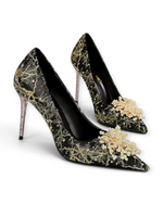 Escarpins Bouquet de Perles LUDOVISI – noir avec perles