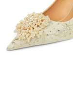 Escarpins Bouquet de Perles LUDOVISI – broche florale
