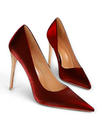 Escarpins Nuit d’Étoffe LUDOVISI – soie rouge