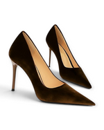 Escarpins Nuit de Velours LUDOVISI – talon aiguille marron