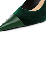 Escarpins Isolde LUDOVISI – matière verte
