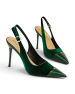 Escarpins Isolde LUDOVISI – profil vert émeraude