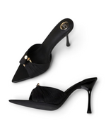 Sandales Drapées LUDOVISI – détail doré noir