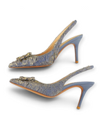 Sandales Nuit Solaire LUDOVISI – texture bleue